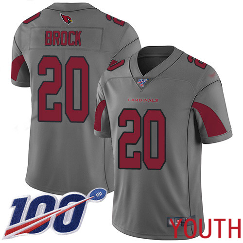 Arizona Cardinals Limited Silver Youth Tramaine Brock Jersey NFL Football 20 100th Season Inverted Legend